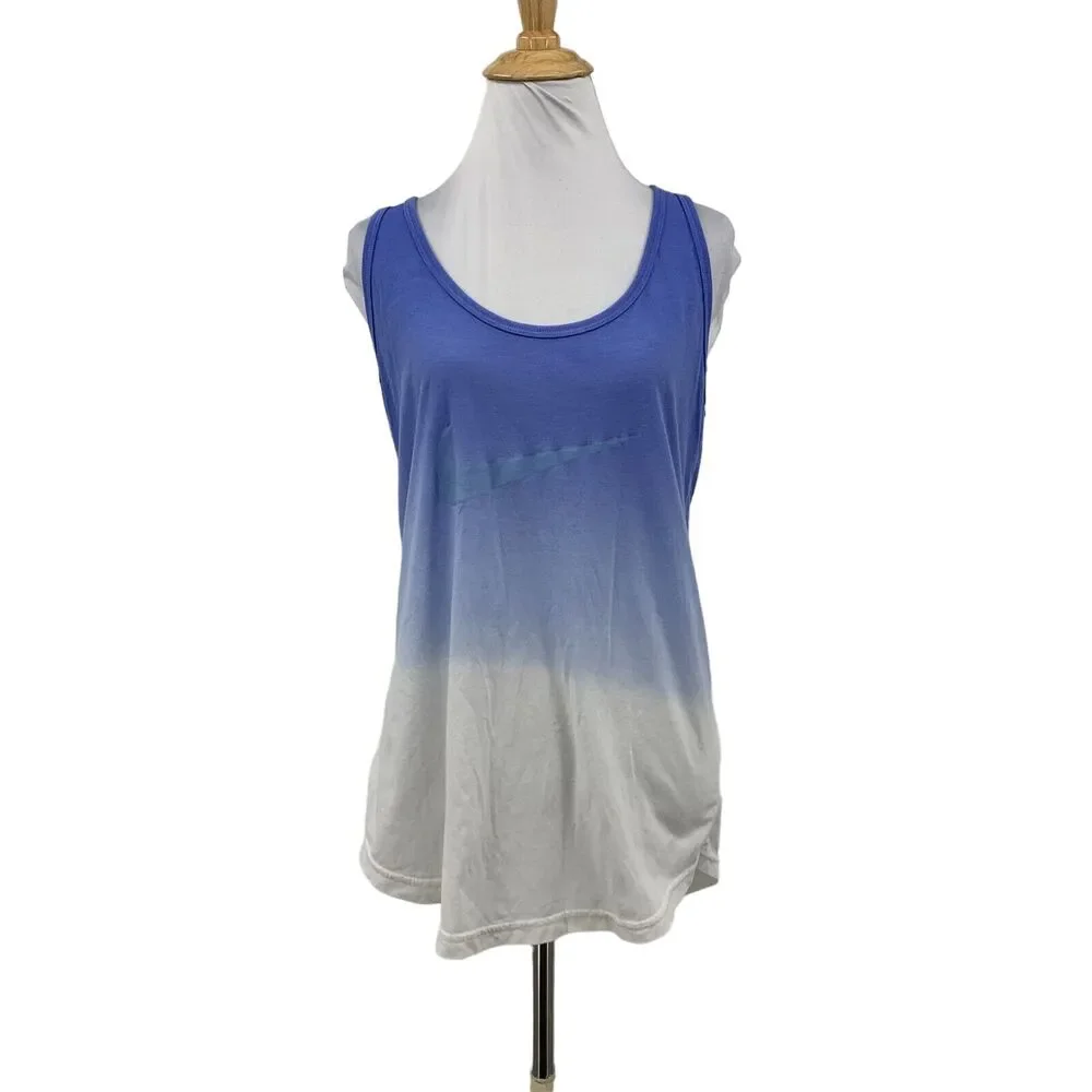Nike Slim Fit Ombre Racerback Tank Top Womens M Medium Multi Sleeveless Athletic
